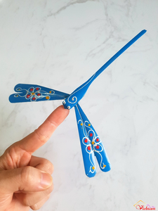 Libellule jouet whirlybird traditionnel bambou libellule Hoi An VietNam couleur naturelle ANGLE - Product Image 2