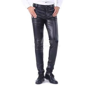 Pantalon en cuir pour homme décontracté à taille mi-haute, utilisation en extérieur, respirant, léger, hiver, logo personnalisé, haute qualité - Product Image 1