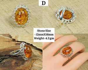 Anillo de ámbar Báltico en plata de ley 925 hecho a mano elegante anillo de diseñador regalo para la temporada navideña - Product Image 4