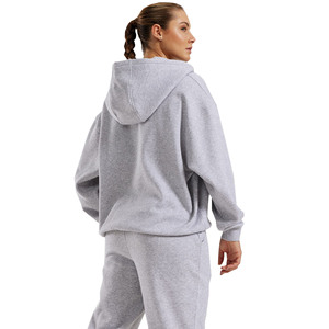Sweat à capuche décontracté pour femme, manches longues, hiver, logo frontal, 100 % coton, séchage rapide, respirant, écologique, doublure polaire, poche - Product Image 4