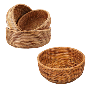 PANIER/PLATEAU en rotin de pain en osier fait à la main écologique de qualité supérieure Solution de stockage légère et durable Artisanat du Vietnam - Product Image 1