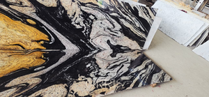 Losa de Granito Rojo de Diseño, Pulida, con Patrón de Vetas Blancas y Negras Dramáticas, Piedra Natural de Lujo para Pisos de Villas, Comedores y Apartamentos - Product Image 3