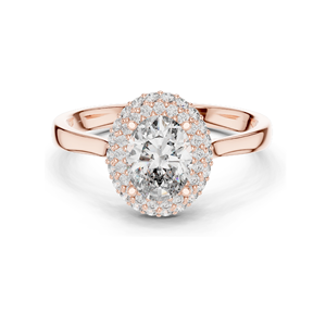 Bague en diamant de laboratoire ovale halo de 1,38 carat pour femme, clarté VVS-VS EF, or 18 carats, 14 carats, 10 carats et argent 925, rose, jaune, blanc - Product Image 3