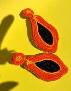 Boucles d'oreilles brodées à la main - Product Image 3