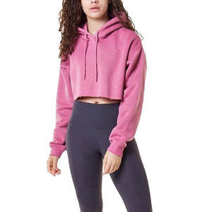 Custom <b>Women</b> Winter Cropped Pullover Hoodie Loose Fit <b>Fleece</b> Waterproof Streetwear Gym & Casual Fashion Crop <b>Top</b> Jumpers - Product Image 6