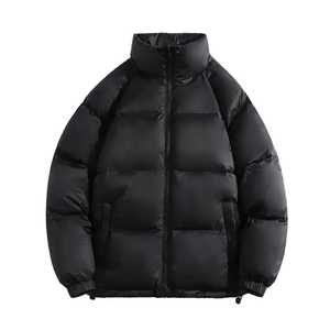 Chaqueta acolchada impermeable con cuello levantado y logotipo personalizado para hombre para uso en invierno al aire libre al por mayor - Product Image 5