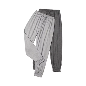 Femmes 3 pièces pantalons de sommeil relaxants taille moyenne lâche talon doux noeuds de bretzel couleur unie toutes saisons mélange de polyester confortable - Product Image 1