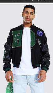 แจ็คเก็ตมหาลัยสไตล์วินเทจสำหรับผู้ชายไซส์ใหญ่พิเศษเสื้อแจ็คเก็ตบอมเบอร์หนังแกะมีฮู้ดแบบลำลองมีโลโก้ตามสั่งสำหรับฤดูหนาว - Product Image 2