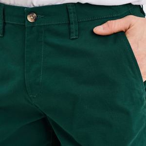 Pantalones Cortos Chino Casuales de Lona Media, Suaves, Cómodos, Elásticos, Transpirables, para Hombre, Sin Arrugas, con Bolsillos Laterales, Botones Ajustables y Cierre de Cremallera - Product Image 4
