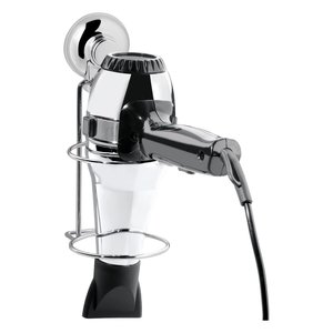 Soporte para secador de pelo de cromo pulido para montar en la pared, 10,7x12x22 cm, suministros para baño y aseo HO52 13 - Product Image 2