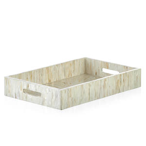 Bandeja de incrustaciones de hueso de lujo, bandeja de servicio de madera hecha a mano india de alta calidad, precio de fábrica directo, bandeja de servicio decorativa para el hogar - Product Image 1