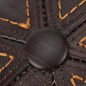 หมวกหนัง5แผงสำหรับผู้ชายแบบปรับได้มีตาข่ายโฟมปรับโลโก้ได้สำหรับใช้งานกลางแจ้งแบบลำลองสี่ฤดู - Product Image 4