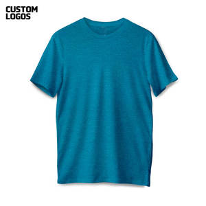 Camisetas estampadas en azul marino a la moda para mujer, camisetas personalizadas holgadas informales de verano con cuello redondo - Product Image 3