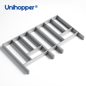 Unihopper Thiết Kế Cổ Điển Có Thể Điều Chỉnh Hợp Kim Nhôm Nhà Bếp Ngăn Kéo Divider Hộp Lưu Trữ Tủ Được Xây Dựng Trong Dao Kéo Tách - Product Image 6