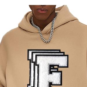 Sudaderas con Capucha Bordadas en Chenilla para Hombre, Hechas a Medida, 100% Algodón, Manga Larga, Antiarrugas, Ropa Casual de Invierno - Product Image 2