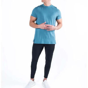 เสื้อยืดฟิตเนสฟิตเนสสำหรับผู้ชายเสื้อยืดออกแบบได้ตามที่ต้องการ - Product Image 5