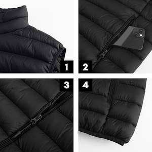 Chaleco acolchado para hombre Prendas de abrigo Invierno Cálido Chaqueta sin mangas Cremallera Acolchado Chalecos hinchados Talla M a 2XL - Product Image 4