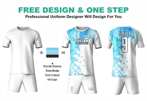 ชุดเล่นฟุตบอลผ้าตาข่ายระบายอากาศได้ดีมาใหม่ชุดเล่นกีฬาพิมพ์ซับลิเมชันชุดเล่นฟุตบอล - Product Image 2