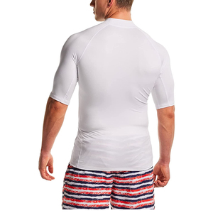 Camisetas deportivas blancas a granel con serigrafía personalizada, camisetas deportivas con cuello falso y manga raglán OEM - Product Image 2