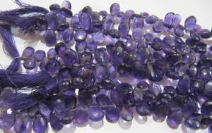 Cuentas facetadas de Briolette con forma de pera de amatista natural de 8x12mm a 9x14mm, hebra de 8 pulgadas de largo, precios al por mayor, cuentas para hacer joyas - Product Image 4