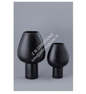 Vases de sol au design de luxe, vase à fleurs en métal, fer noir, grande fleur de fête de mariage - Product Image 1