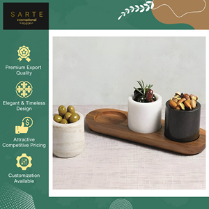 Décoration de cuisine artisanale en marbre naturel, pots à sel, mortier et pilon en agate, ensemble d'épices et de condiments pour les acheteurs en gros - Product Image 5