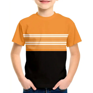 T-shirt pour enfants Ensemble de shorts T-shirt pour enfants Couleur Coton Bébé T-shirt en coton biologique naturel à manches longues pour enfants - Product Image 1