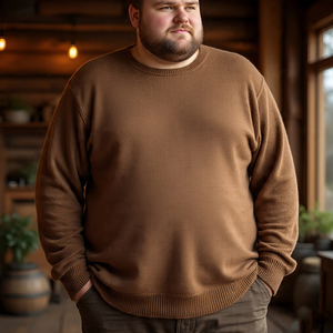 Ropa deportiva Loose Fit Tee Shirts Mens Casual Crew Neck Oversize Sweater Hombres Drop Shoulder Cotton Sweater Hombres - Product Image 4