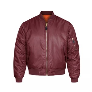 Blouson aviateur Ma 1 à fermeture éclair classique avec logo personnalisé pour hommes, matériau en nylon coupe-vent style adulte pour hommes Blouson aviateur Flight Ma1 sur mesure - Product Image 3