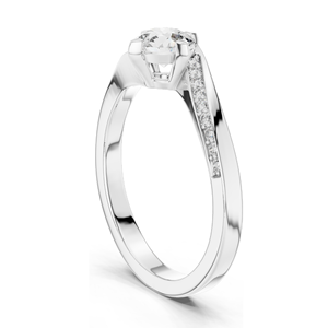 Bague pour femme en diamant CVD de laboratoire 0,59 CT VVS-VS-EF, or 18 carats, 14 carats, 10 carats et argent 925, or rose, or jaune, or blanc et moissanite - Product Image 4