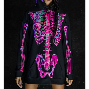 Sudadera con capucha personalizada impresa en 3D para Halloween-Diseños elegantes y espeluznantes para disfraces de Halloween, ropa informal y celebraciones festivas - Product Image 1