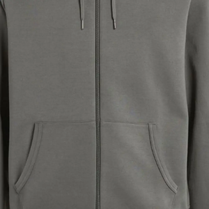 Custom <b>Dark</b> <b>Grey</b> Full Zip <b>Hoodie</b> <b>Men's</b> 400gsm Heavyweight Cotton Fleece Zipper Hoody Streetwear Manufacturer OEM ODM - Product Image 6