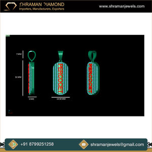 Amplia gama de joyería de moda de lujo de alta calidad 1 TCW 925 Plata VS Unisex píldora de medicina personalizada tableta colgante de diamante Natural - Product Image 5