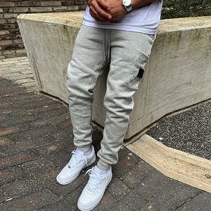 กางเกงวิ่งขากระบอกของผู้ชาย,กางเกงวอร์มทรงหลวมมีกระเป๋าลายสตรีท - Product Image 4