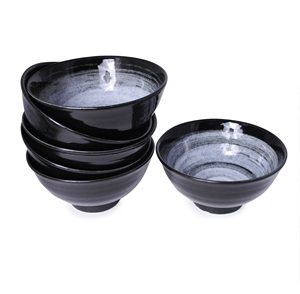 Utensilios de cocina hechos a mano con acabado brillante de 8 pulgadas, platos de cerámica, cuencos, platos elegantes INS, gres plástico de melamina - Product Image 1