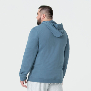 Nueva fábrica personalizada de invierno de manga larga para hombre frente logotipo personalizado Color sólido pulóver Sudadera con capucha servicio OEM - Product Image 4