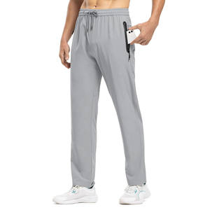 Pantalons de survêtement pour hommes en couleurs unies, streetwear, logo personnalisé, molleton uni, pantalon en coton molletonné - Product Image 2