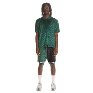 Polo Unisex a Cuadros con Cierre, Polo Moderno con Diseño de Cuadros Atrevidos, Ideal para Atuendos Diarios, Golf - Product Image 1