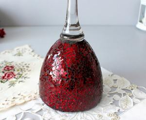 Glass Chip Mosaic Work Votive <b>Light</b> Holder for Home Christmas Decorations and Candle Displays - Product Image 2