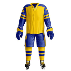Le plus récent uniforme de hockey sur glace de vente chaude avec 100% Polyester Logo personnalisé et pour les uniformes de hockey sur glace de sport de tenue décontractée - Product Image 1