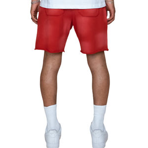 Custom Summer <b>Sweat</b> <b>Shorts</b> Raw Hem Cotton Rhinestone Puff Printed Sun Faded Acid Wash Street wear <b>Shorts</b> for <b>Men</b> Breathable - Product Image 4