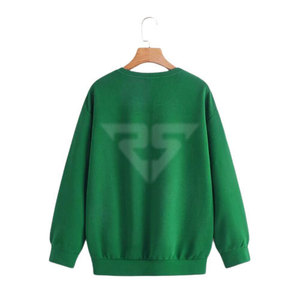 Sudaderas con logotipo personalizado 2023 para mujer, jersey liso de gran tamaño de algodón y poliéster de manga larga, sudadera por sublimación para mujer - Product Image 2