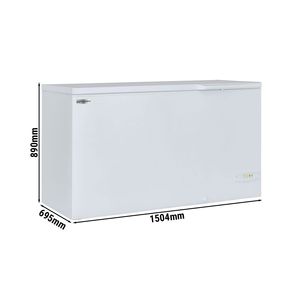 Congélateur coffre commercial - 1504x695mm - 388 L - Couvercle en plastique - incl. grille de séparation - Product Image 2