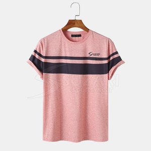 Camiseta de gimnasio para hombre más vendida de fabricante profesional, secado rápido, transpirable, tejido ligero, patrón estampado de tela de algodón 100% - Product Image 1