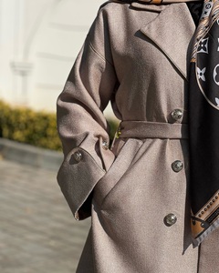 Abaya d'hiver de luxe style Dubaï en cristal, robe hijab en soie faite à la main à volants, manches longues, anti-plis pour adultes, prière, taille XXL - Product Image 6