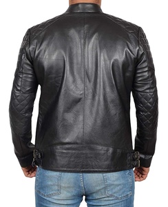 Veste en cuir pour hommes de haute qualité nouveau style High Street Fashion avec col montant et veste en toile pour hommes - Product Image 3