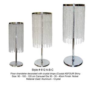 Ensemble de 2 lustres en cristal pour la décoration de noël, lustre argenté au Design élégant pour centre de table de mariage - Product Image 5