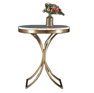 Table d'appoint en métal au prix le plus bas Table de salon en marbre de haute qualité Accessoires de décoration pour la maison en marbre en laiton - Product Image 1