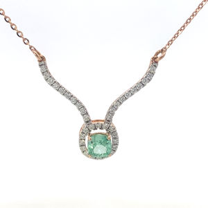 สร้อยคอจี้เพชรแท้หรูหราสีโรสโกลด์สำหรับวันครบรอบแต่งงานงานหมั้น - Product Image 6