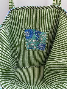 Handmade Women's <b>Quilted</b> Tote Bag Traditional Cotton Floral Printed Custom Closure Canvas Multi-Block <b>Handbag</b> for Shopping Gifts - Product Image 3